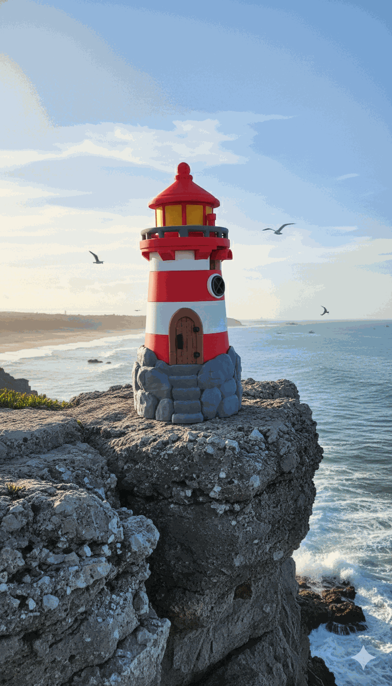 Lighthouse soap holder for Bath and Body Works Soap (Red/White)