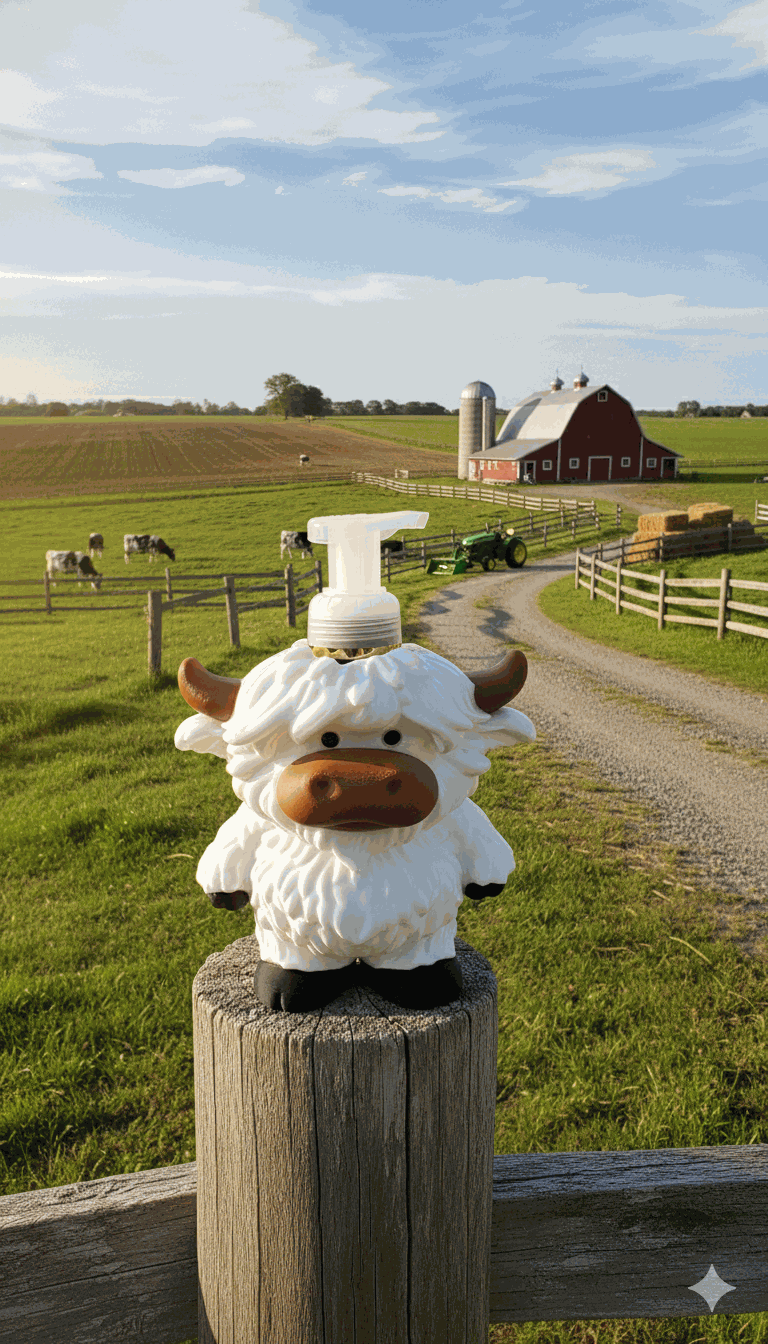 Highland Cow soap holder for Bath and Body Works Soap (White)