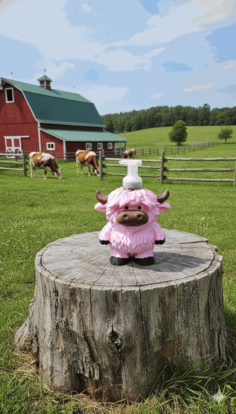 Highland Cow soap holder for Bath and Body Works Soap (Pink)