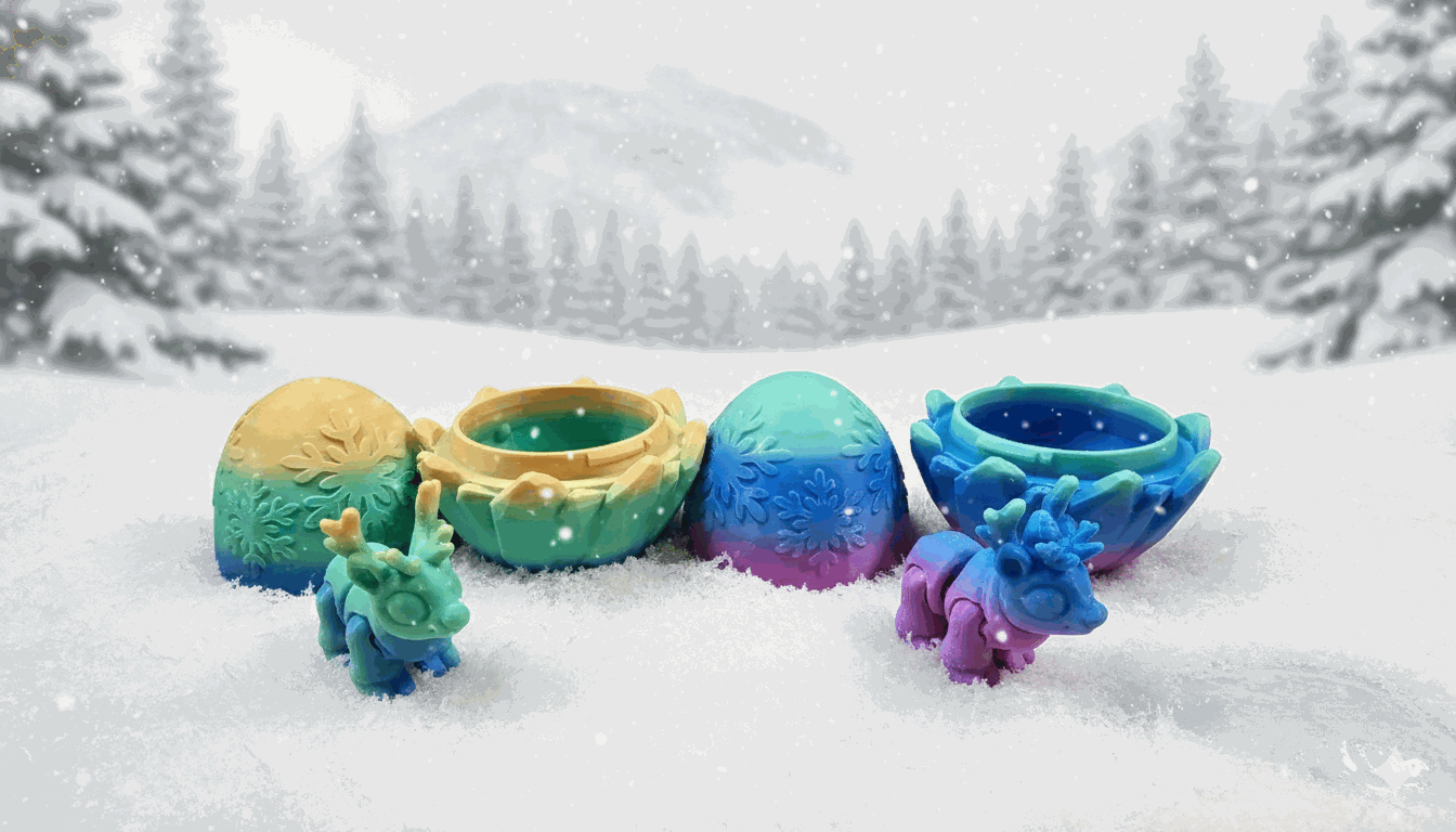 Ice Egg With Raindeer (Various Colors)