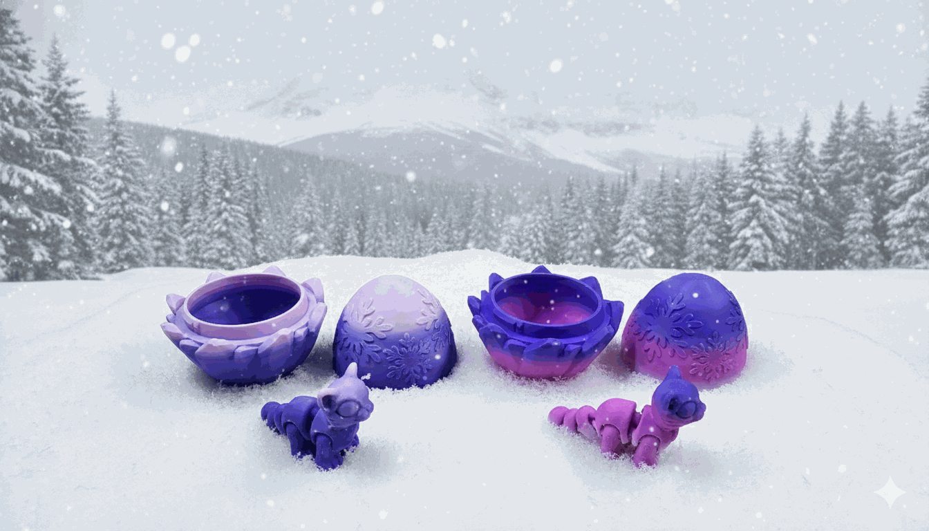 Ice Egg With Snow Leopard (Various Colors)