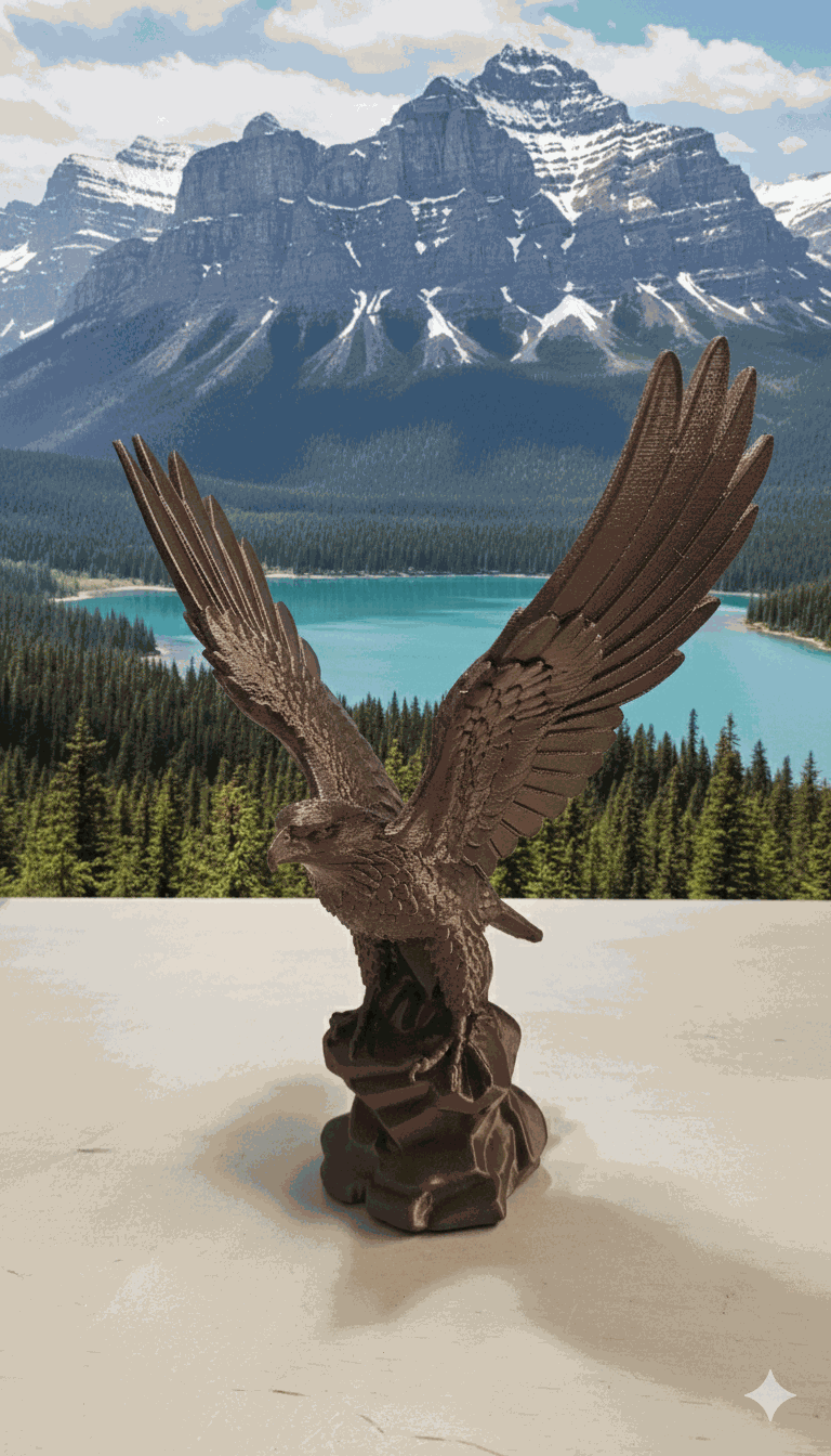 10" Bronze Eagle Statue