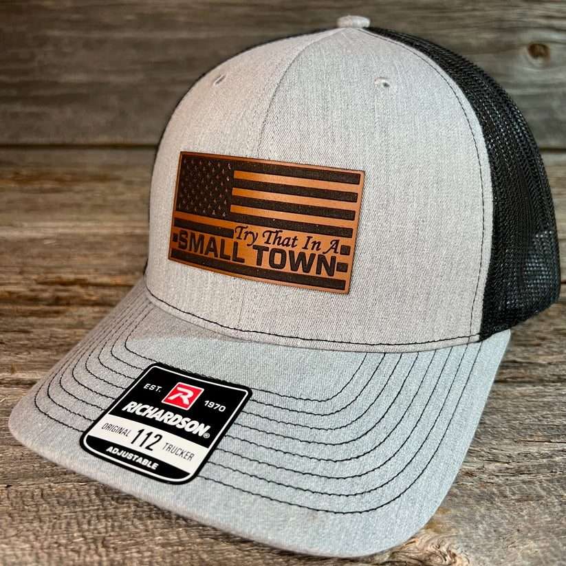 Try that is a small town American Flag (Brown Authentic Flag) Various Colors Must message for color choice.