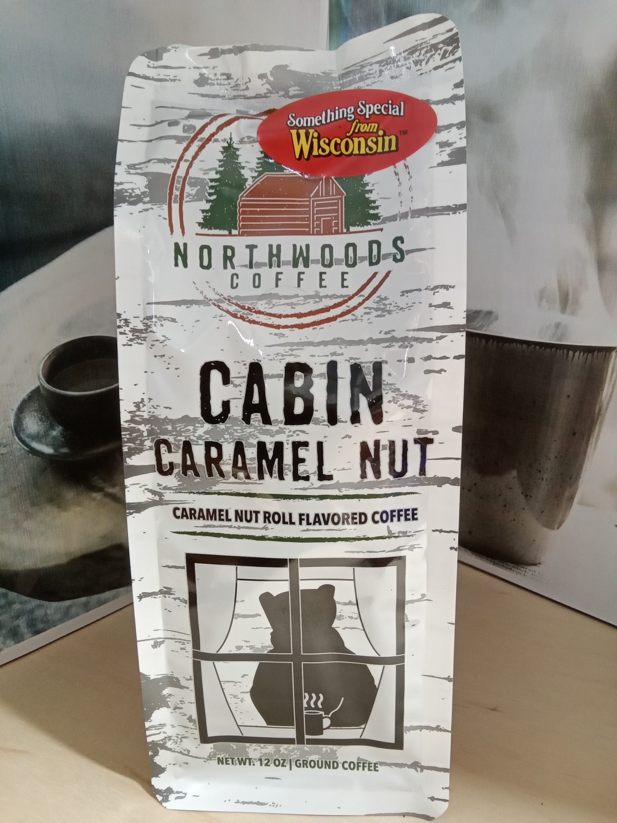 Northwoods Coffee Cabin Carmel Nut Flavored 12oz Ground Coffee