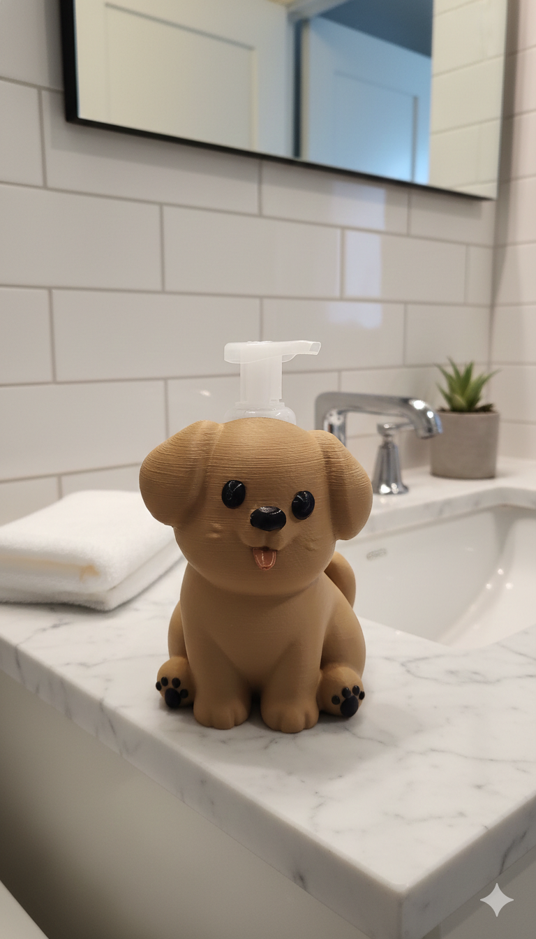 Puppy soap holder for Bath and Body Works Soap ( Light Brown)
