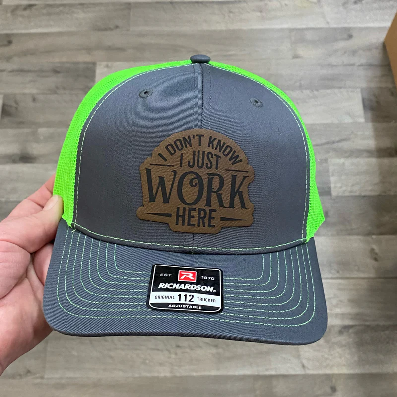 I Don't Know, I Just Work Here Hat 112 Richardson High Viz Green