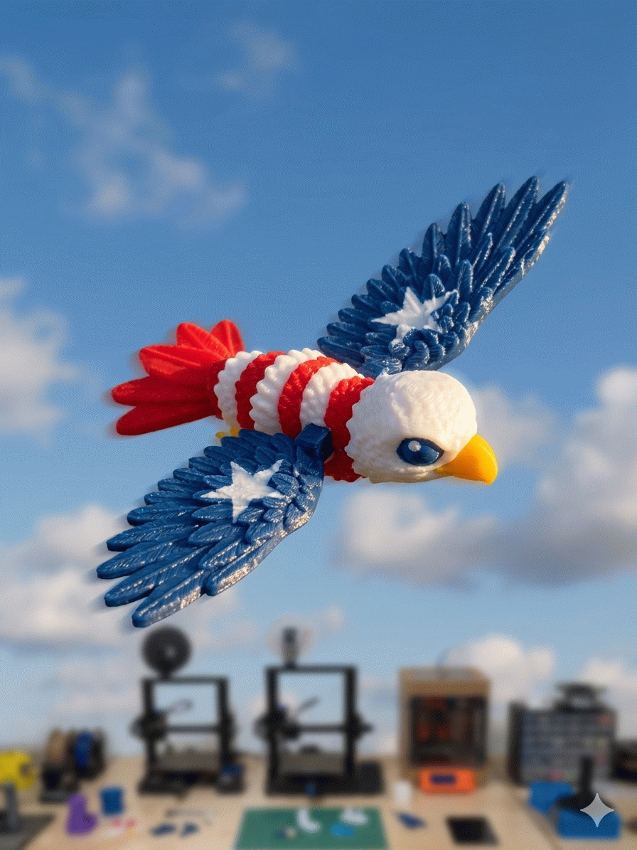 Eagle Red, White, and Blue
