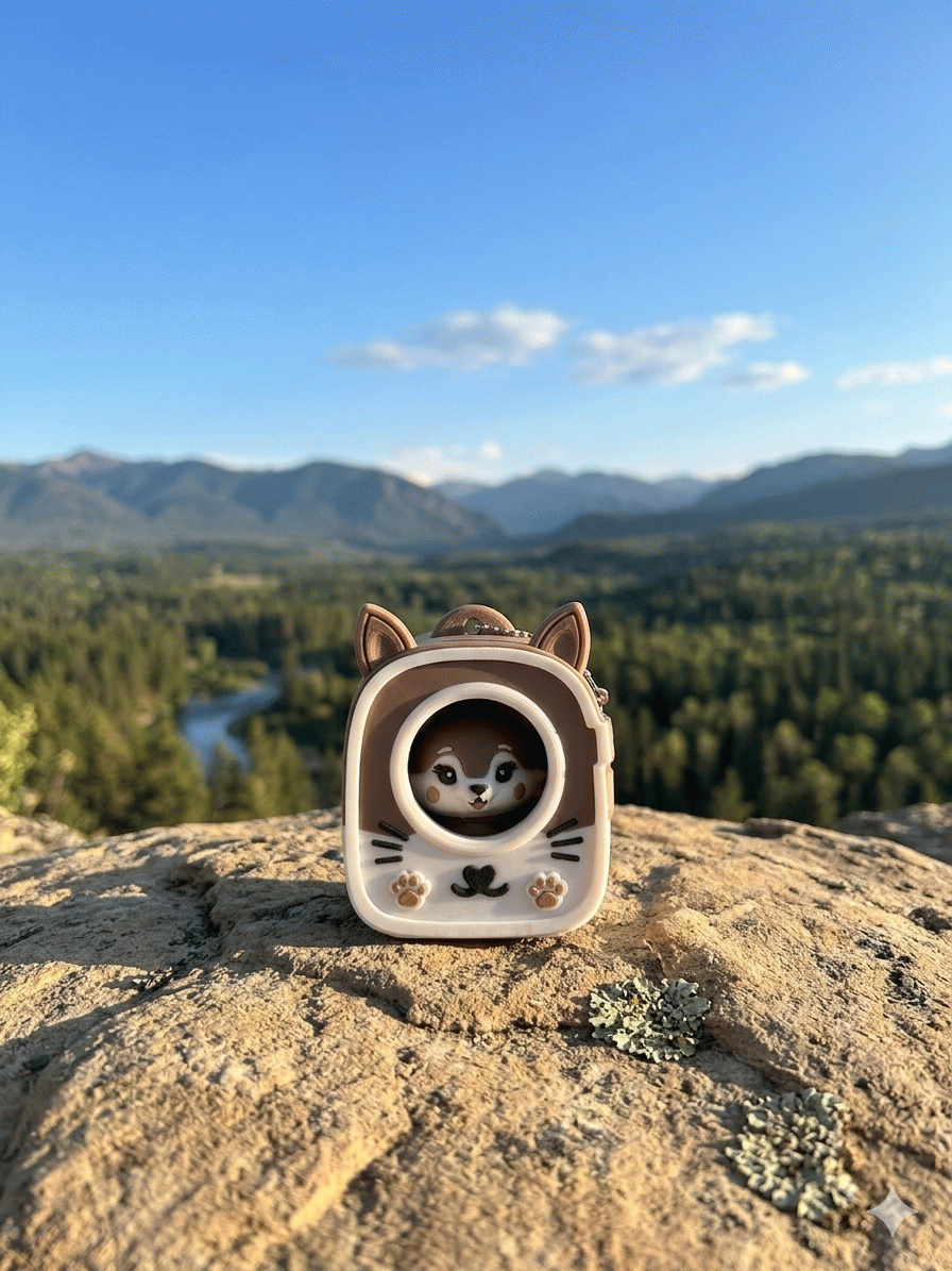 Backpack Pet Fox in a Case