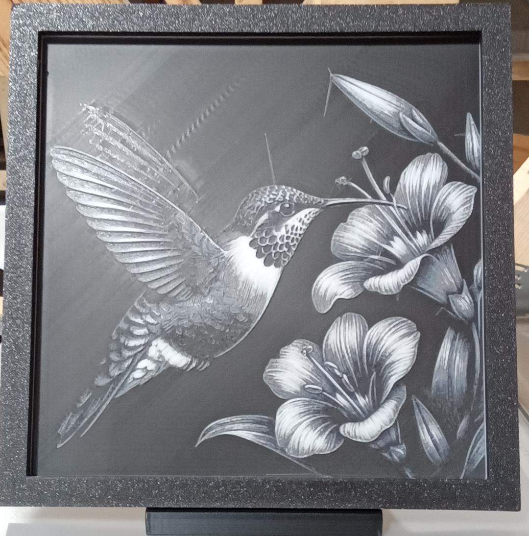Hummingbird 8x8 w/stand (3D printed)