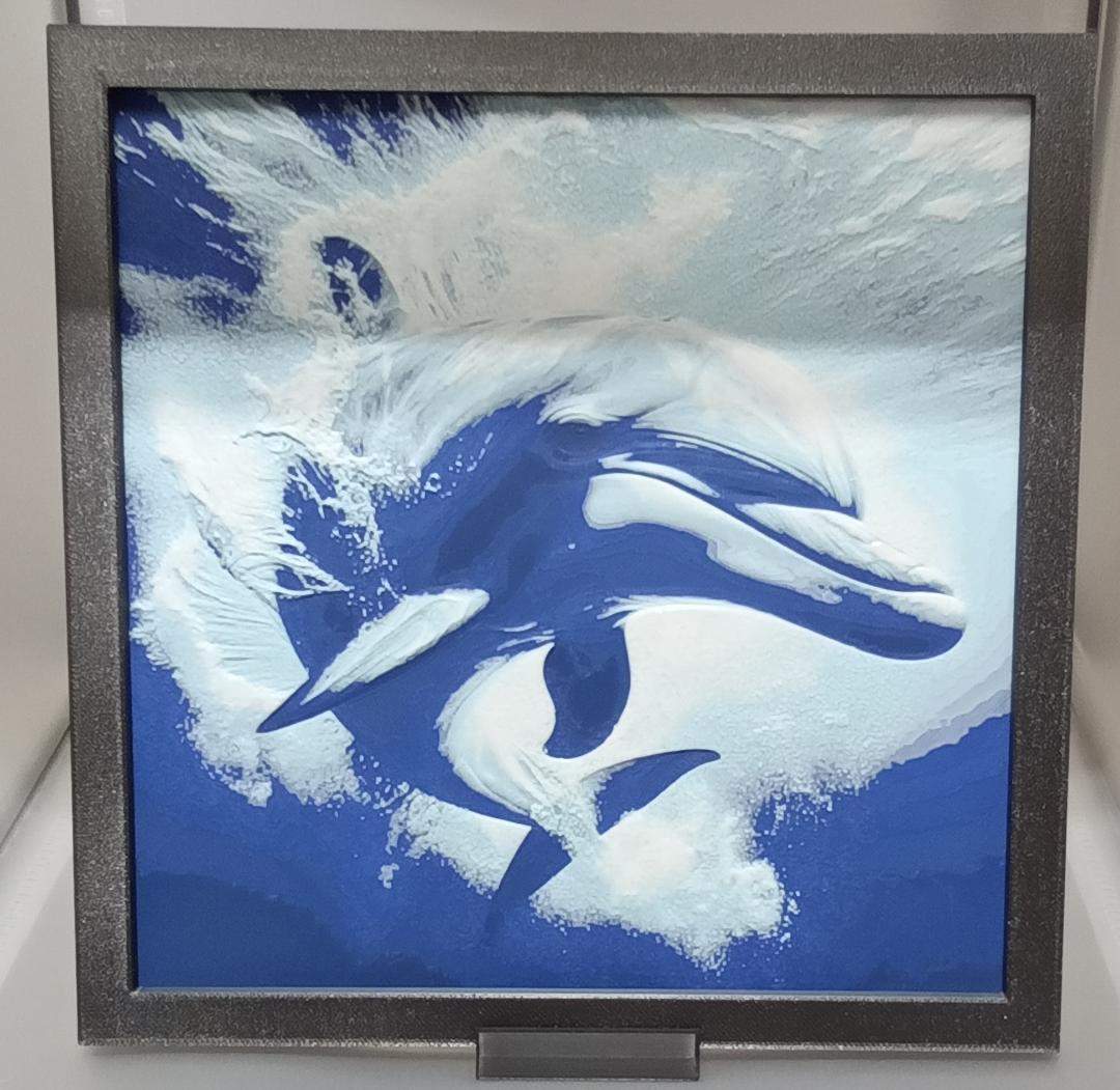 Dolphin 8x8 w/stand (3D printed)